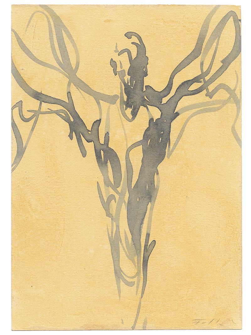 Original tuschtegning / 14,5 x 20,5 cm