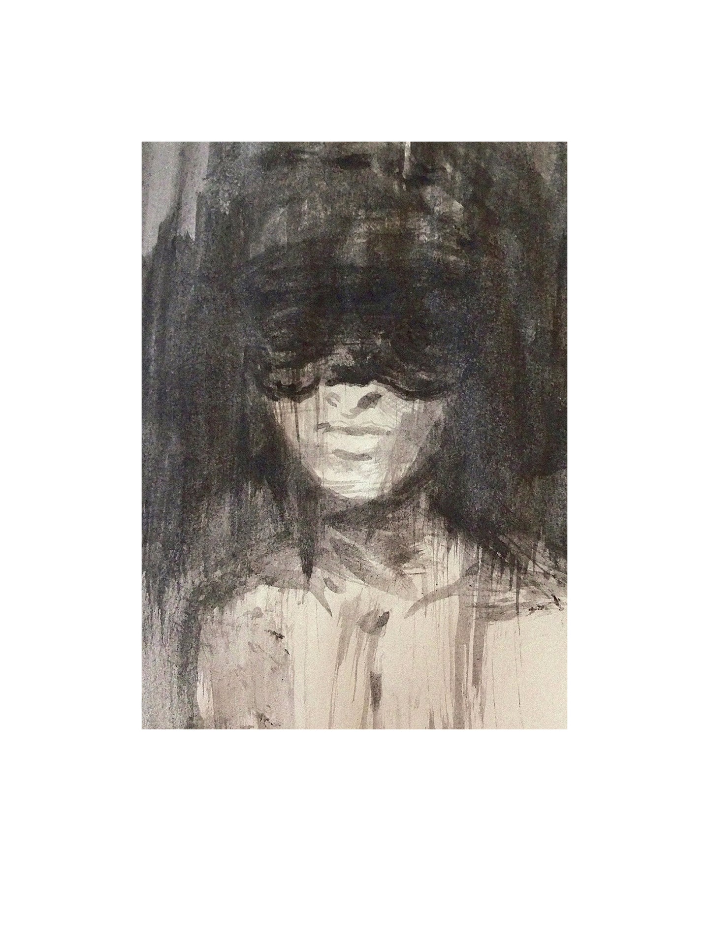 Girl With Mask / 30 x 40 cm